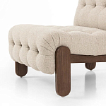 Кресло с деревянным каркасом и обивкой из ткани букле Medieval Furniture варинант исполнения - 4 | Loft Concept в Челябинске