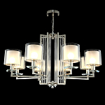 Люстра с 8-ю цилиндрическими плафонами из стекла Laurent варинант исполнения - 8 | Loft Concept в Челябинске