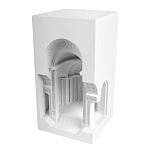 Встраиваемый в стену гипсовый светильник под покраску с арками и рельефными колоннами Antiquity Athena варинант исполнения - 2 | Loft Concept в Челябинске