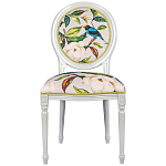 Стул светло-серый из натурального бука с изображением птицы в саду Blooming Birds варинант исполнения - 1 | Loft Concept в Челябинске