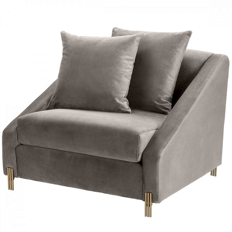 Кресло Eichholtz Chair Candice grey Латунь Серый Кресло Eichholtz Chair Candice grey Латунь Серый в Челябинске | Loft Concept