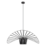 Подвесной светильник чёрного цвета с металлическим каркасом в форме веера Friture Vertigo Pendant варинант исполнения - 1 | Loft Concept в Челябинске
