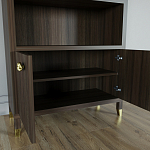 Книжный Стеллаж Elsa Dreams Walnut с задней стенкой варинант исполнения - 4 | Loft Concept в Челябинске