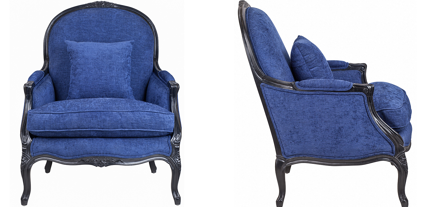 Кресло Bernard Armchair blue Кресло Bernard Armchair blue - Loft-Concept в Челябинске