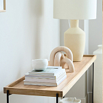 Консоль деревянной столешницей и полкой Wooden Table Top and Shelf варинант исполнения - 4 | Loft Concept в Челябинске