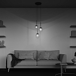 Подвесной светильник The column of light варинант исполнения - 6 | Loft Concept в Челябинске