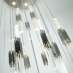 Люстра с прямоугольными плафонами из хрусталя Esme Rectangular Crystal Chrome Chandelier варинант исполнения - 3 | Loft Concept в Челябинске