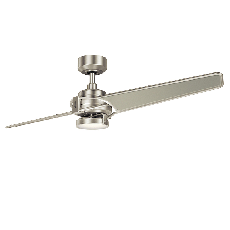 Потолочный светильник вентилятор с двумя широкими лопастями Kichler Серый в Челябинске | Loft Concept 