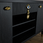 Комод-буфет Elsa Dreams Black с открытыми полками   варинант исполнения - 4 | Loft Concept в Челябинске