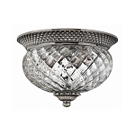 Потолочный светильник с чашеобразным плафоном из толстого волнообразного стекла и широким узорчатым основанием Hinkley варинант исполнения - 5 | Loft Concept в Челябинске