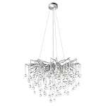 Люстра подвесная с прозрачными стеклянными подвесками в форме капель Диаметр 60 см Droplet Chandelier варинант исполнения - 10 | Loft Concept в Челябинске