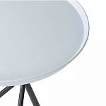 Столик приставной с круглой серой столешницей и черным основанием Round Stable Table варинант исполнения - 3 | Loft Concept в Челябинске