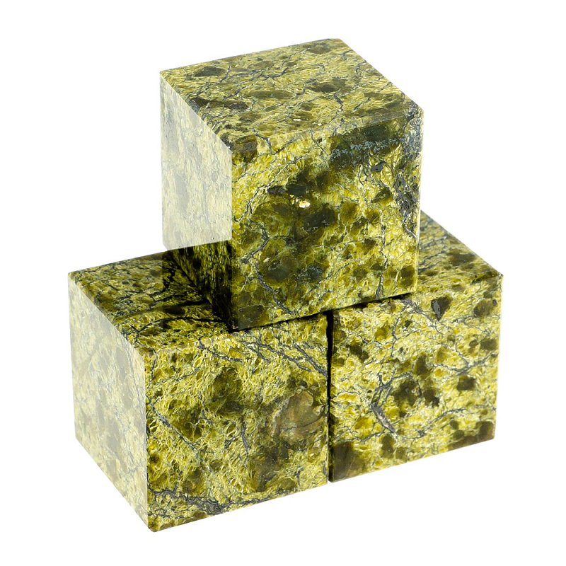 Камни для охлаждения виски из натурального камня змеевик Natural Stone Cube Зеленый Камни для охлаждения виски из натурального камня змеевик Natural Stone Cube Зеленый в Челябинске | Loft Concept