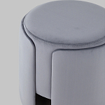 Пуф Alice Poof Grey Серый велюр варинант исполнения - 4 | Loft Concept в Челябинске
