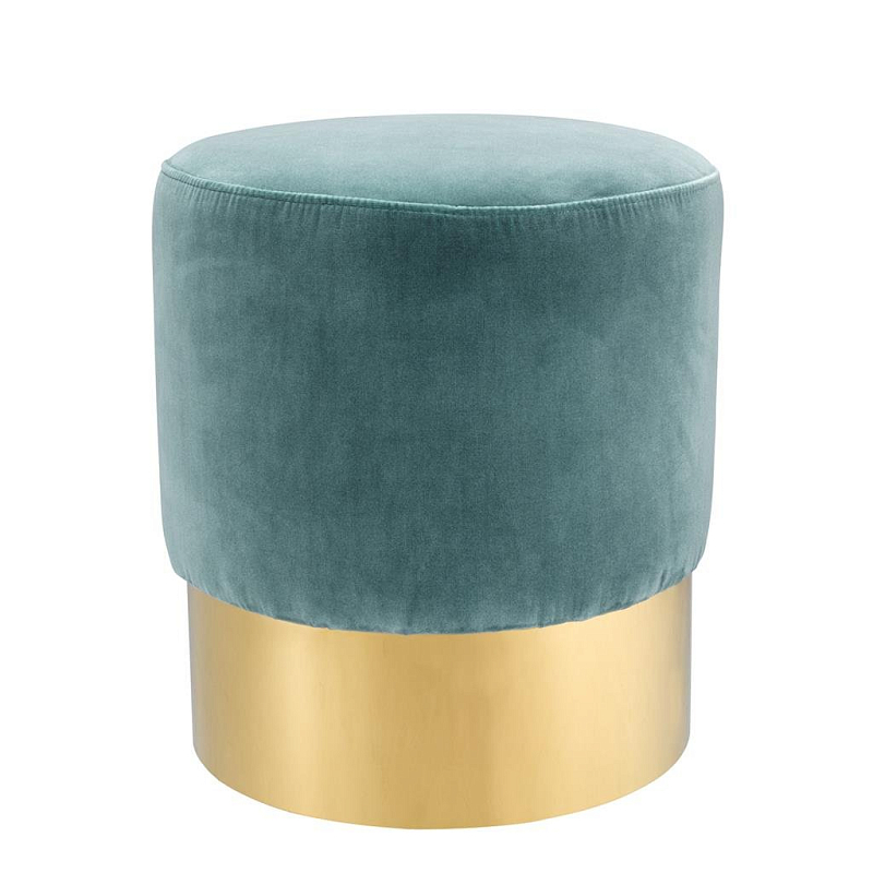 Пуф Stool Pall Mall Бирюзовый Золотой Пуф Stool Pall Mall Бирюзовый Золотой в Челябинске | Loft Concept