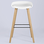 Барный стул на ножках из натурального дерева Boras White варинант исполнения - 3 | Loft Concept в Челябинске