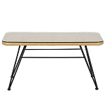 Журнальный столик с столешницей из ротанга и стекла Wicker Tabletop Under Glass варинант исполнения - 1 | Loft Concept в Челябинске