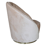 Кресло вращающееся велюровое кремовое Rotation варинант исполнения - 1 | Loft Concept в Челябинске