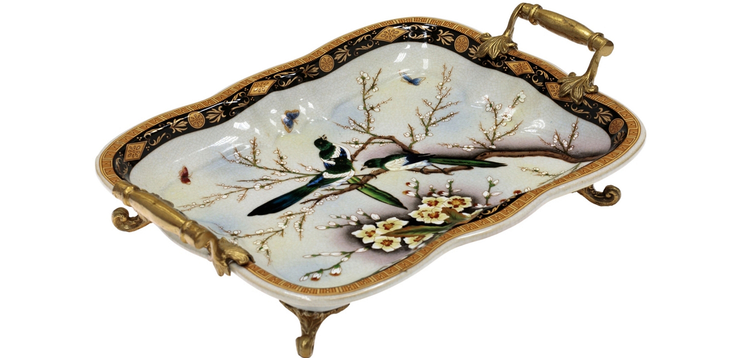 Поднос Magpies on Cherry Blossoms Поднос Magpies on Cherry Blossoms - Loft-Concept в Челябинске