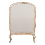 Кресло с пуфом с мягкой обивкой из льна Edward Armchair beige варинант исполнения - 3 | Loft Concept в Челябинске