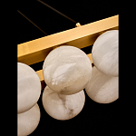 Люстра линейная прямоугольная с сферическими плафонами Phased Spheres варинант исполнения - 3 | Loft Concept в Челябинске