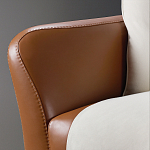 Элитарный современный диван Birmingham с кожаной спинкой варинант исполнения - 3 | Loft Concept в Челябинске