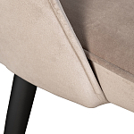 Стул велюровый серо-бежевый Schelde Gray Beige варинант исполнения - 3 | Loft Concept в Челябинске