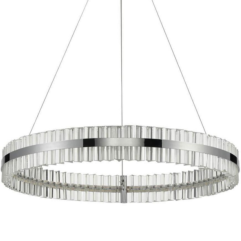 Люстра Belted Ring Хром Прозрачный Люстра Belted Ring Хром Прозрачный в Челябинске | Loft Concept