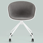 Офисное кресло из пластика с мягким сиденьем Eggshell Grey варинант исполнения - 3 | Loft Concept в Челябинске