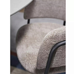 Стул полукруглый с каркасом из металла и мягким сиденьем и спинкой Soft Chenille варинант исполнения - 8 | Loft Concept в Челябинске