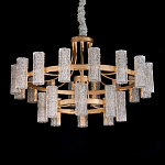 Люстра двухъярусная круглая с текстурными цилиндрическими плафонами Glimpse варинант исполнения - 7 | Loft Concept в Челябинске