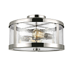 Потолочный светильник с цилиндрическим плафоном из прозрачного пузырькового стекла Feiss варинант исполнения - 1 | Loft Concept в Челябинске