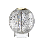 Настольная лампа с прозрачным шарообразным плафоном на цилиндрической подставке Crystal Globule варинант исполнения - 1 | Loft Concept в Челябинске