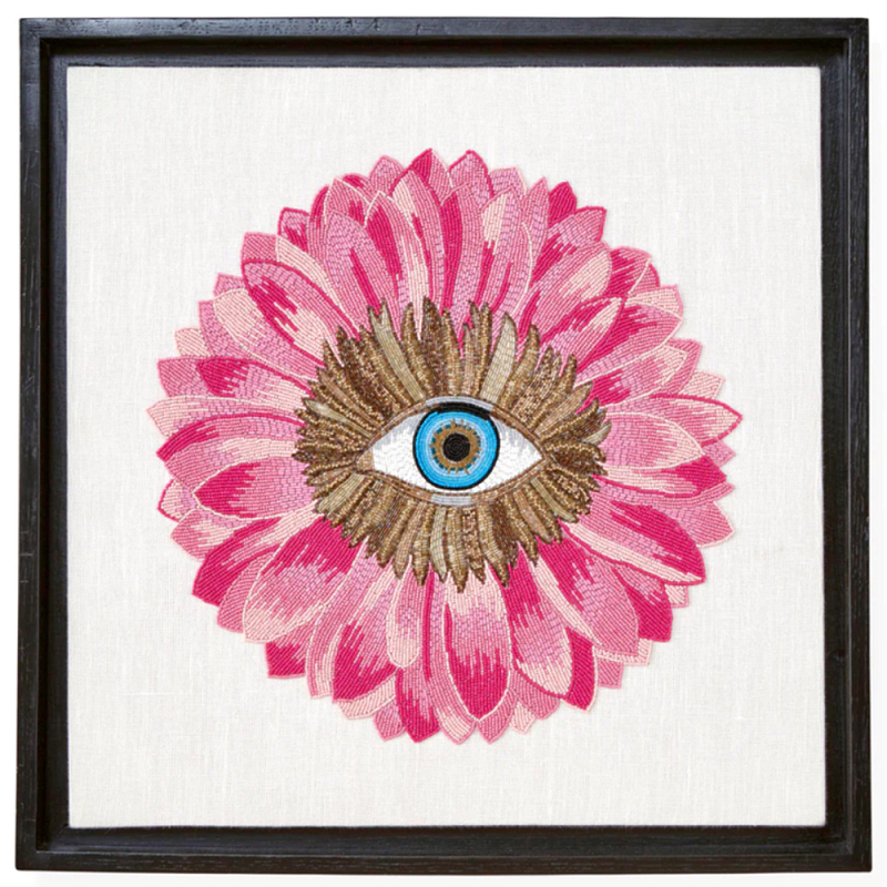 Панно Розовый цветок вышитое бисером PETALS BEADED ART Розовый Панно Розовый цветок вышитое бисером PETALS BEADED ART Розовый в Челябинске | Loft Concept