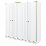 Шкаф белый четырёхдверный для одежды Antique Order варинант исполнения - 1 | Loft Concept в Челябинске