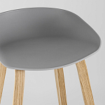 Барный стул на ножках из натурального дерева Boras Grey варинант исполнения - 7 | Loft Concept в Челябинске