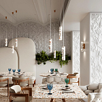 Подвесной светильник с цилиндрическим белым бетонным плафоном Terrazzo Light варинант исполнения - 3 | Loft Concept в Челябинске