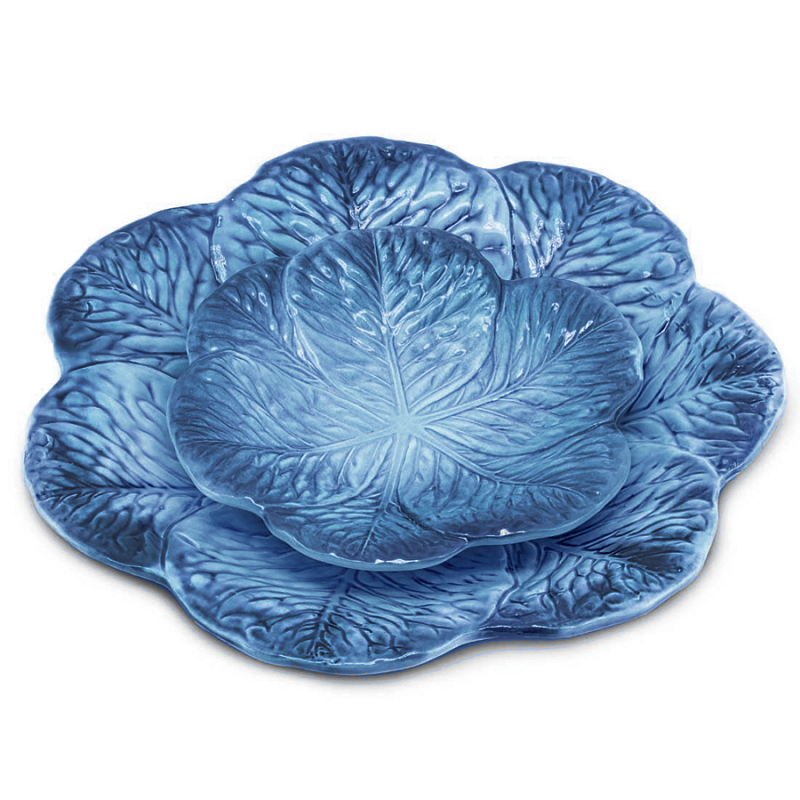 Тарелка Abhika PLATE LEAF CABBAGE Blue Сапфирово-синий Тарелка Abhika PLATE LEAF CABBAGE Blue Сапфирово-синий в Челябинске | Loft Concept