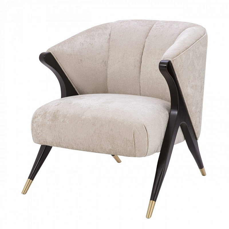 Кресло Eichholtz Chair Pavone White Молочный Черный Латунь Кресло Eichholtz Chair Pavone White Молочный Черный Латунь в Челябинске | Loft Concept