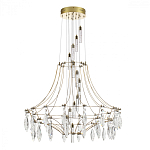 Люстра подвесная из металла с хрустальными прозрачными подвесками Quasar 81 варинант исполнения - 2 | Loft Concept в Челябинске