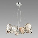 Люстра с плафонами из дымчатого стекла Glass Peonies варинант исполнения - 3 | Loft Concept в Челябинске