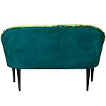 Диван двухместный из натурального бука зеленый с цветочным принтом Impressionism in Art варинант исполнения - 2 | Loft Concept в Челябинске