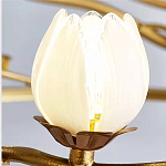 Люстра круглая с ветвистым каркасом и плафонами в виде лотосов Chandelier Lotus варинант исполнения - 1 | Loft Concept в Челябинске