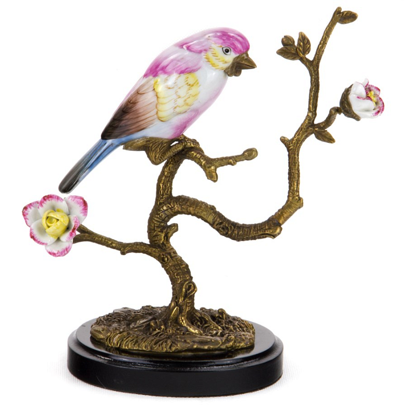 Статуэтка Pink Bird Белый Бронза Розовый (Rose) Статуэтка Pink Bird Белый Бронза Розовый (Rose) в Челябинске | Loft Concept