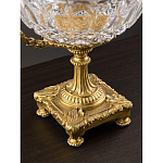 Чаша из рельефного стекла прозрачного цвета на бронзовой подставке Eden Garden варинант исполнения - 6 | Loft Concept в Челябинске