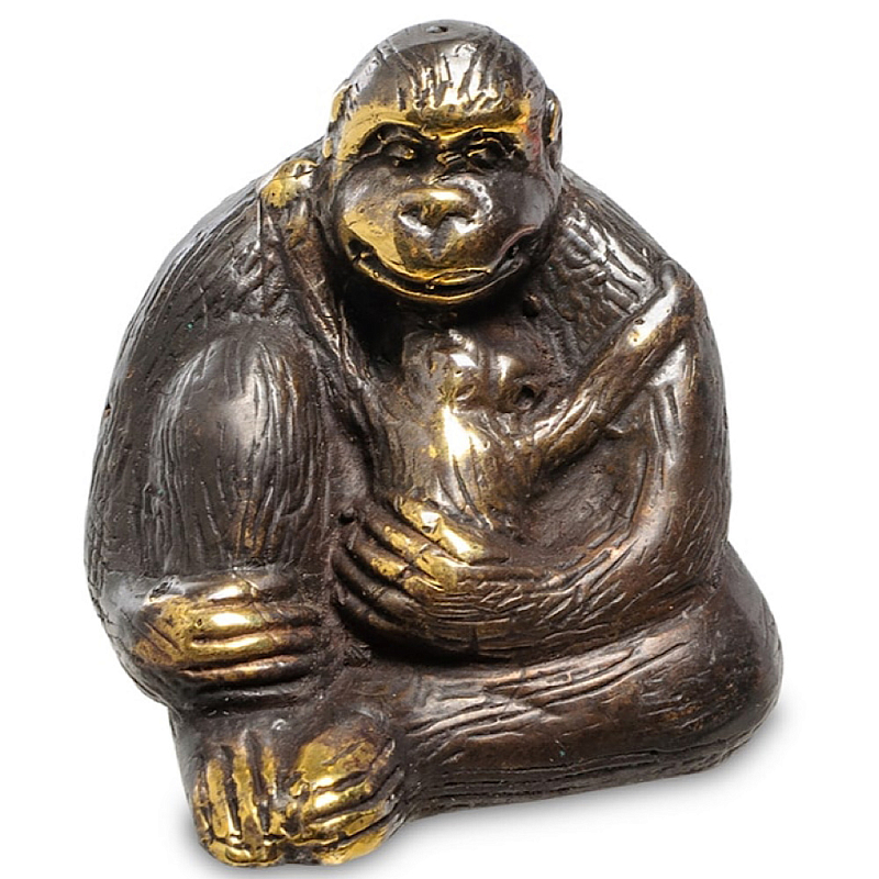 Статуэтка из бронзы в виде обезьяны Animals Bronze Бронзовый Винтажный голубой в Челябинске | Loft Concept 