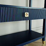 Стеллаж Elsa Dreams Blue со стеклянными полками и ящиком варинант исполнения - 2 | Loft Concept в Челябинске