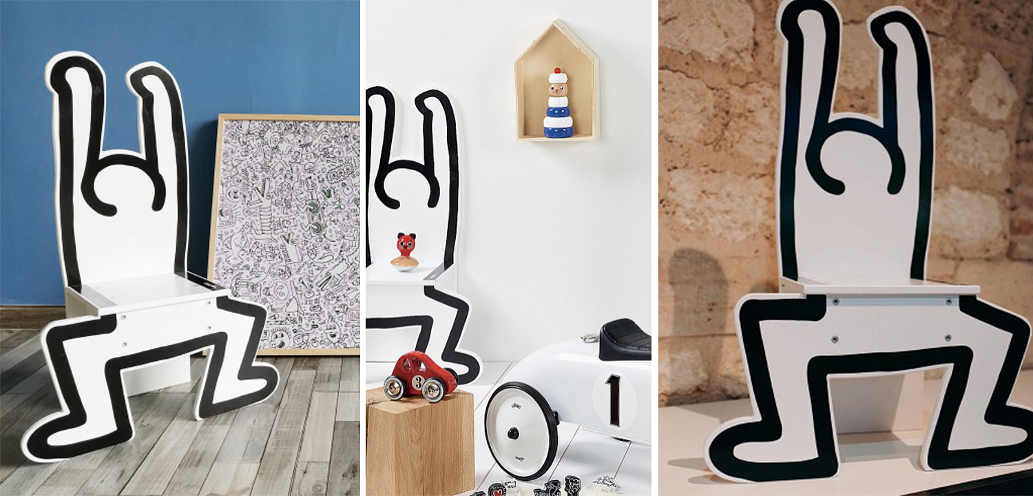 Детский стул Chaise Keith Haring Dancer Vilac Белый Детский стул Chaise Keith Haring Dancer Vilac Белый - Loft-Concept в Челябинске