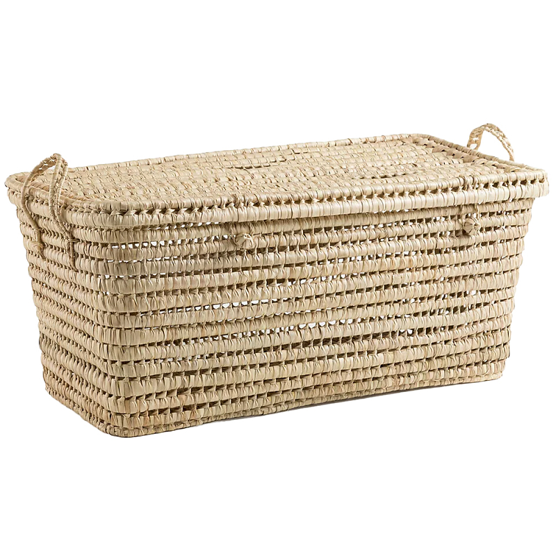 Сундук из плетеных листьев пальмы Eira Wicker Chest Бежевый Сундук из плетеных листьев пальмы Eira Wicker Chest Бежевый в Челябинске | Loft Concept