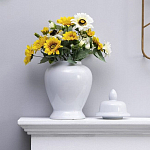 Ваза белая с крышкой однотонная Chinoiserie Ceramics варинант исполнения - 6 | Loft Concept в Челябинске